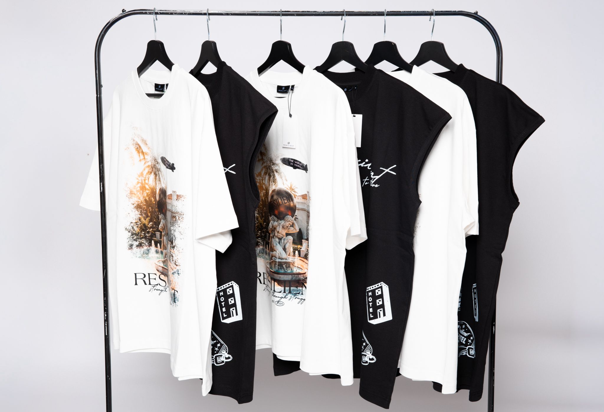 The Resilient collection on a rail